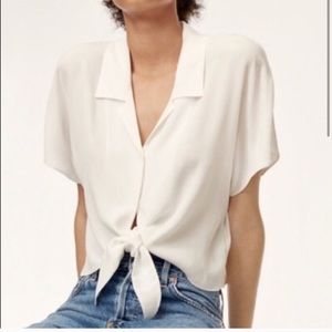 Aritzia front tie crop top